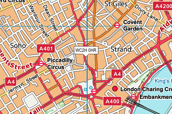 WC2H 0HR map - OS VectorMap District (Ordnance Survey) WC2H 0HR map - OS VectorMap District (Ordnance Survey)