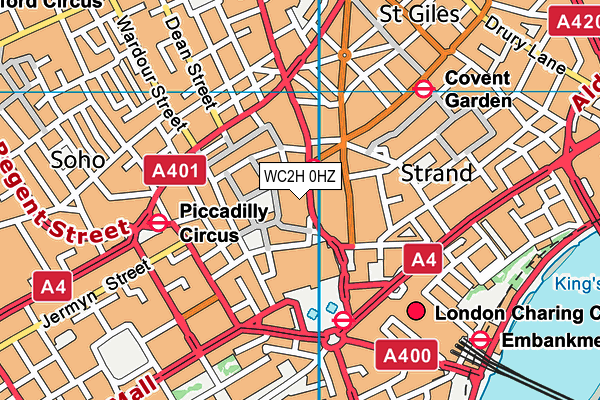 WC2H 0HZ map - OS VectorMap District (Ordnance Survey) WC2H 0HZ map - OS VectorMap District (Ordnance Survey)