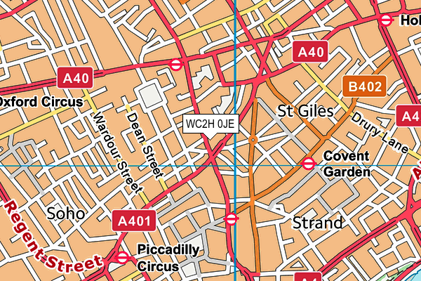 WC2H 0JE map - OS VectorMap District (Ordnance Survey) WC2H 0JE map - OS VectorMap District (Ordnance Survey)
