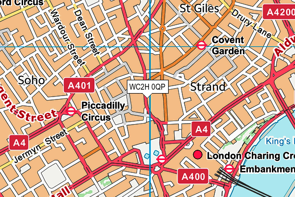 WC2H 0QP map - OS VectorMap District (Ordnance Survey) WC2H 0QP map - OS VectorMap District (Ordnance Survey)