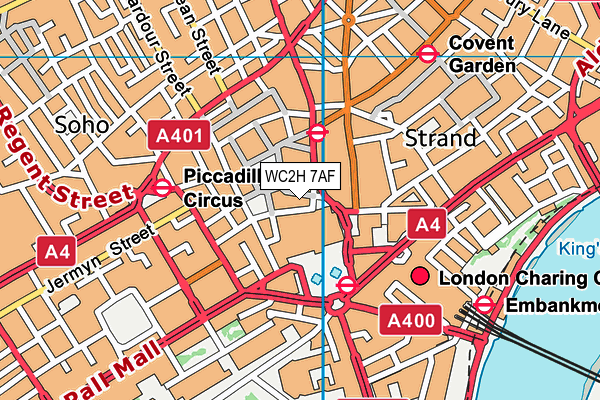 WC2H 7AF map - OS VectorMap District (Ordnance Survey) WC2H 7AF map - OS VectorMap District (Ordnance Survey)
