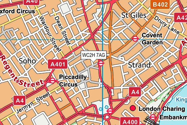 WC2H 7AG map - OS VectorMap District (Ordnance Survey) WC2H 7AG map - OS VectorMap District (Ordnance Survey)