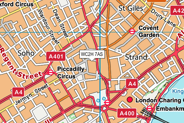 WC2H 7AS map - OS VectorMap District (Ordnance Survey) WC2H 7AS map - OS VectorMap District (Ordnance Survey)