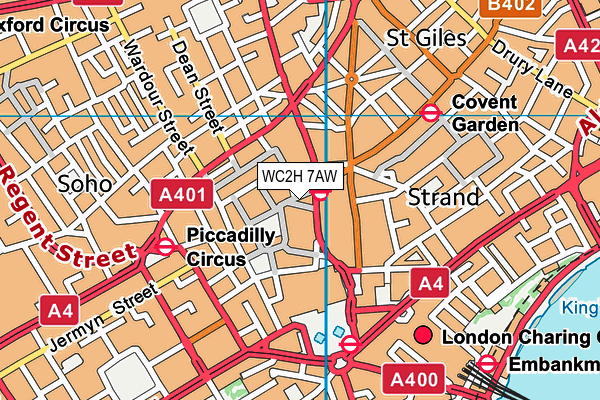 WC2H 7AW map - OS VectorMap District (Ordnance Survey) WC2H 7AW map - OS VectorMap District (Ordnance Survey)