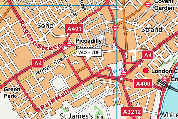 WC2H 7DF map - OS VectorMap District (Ordnance Survey) WC2H 7DF map - OS VectorMap District (Ordnance Survey)