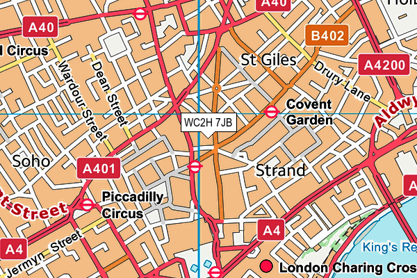 WC2H 7JB map - OS VectorMap District (Ordnance Survey) WC2H 7JB map - OS VectorMap District (Ordnance Survey)