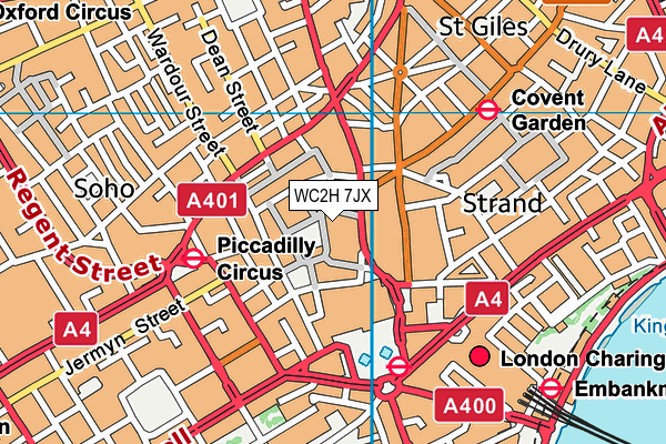 WC2H 7JX map - OS VectorMap District (Ordnance Survey) WC2H 7JX map - OS VectorMap District (Ordnance Survey)