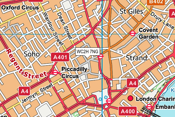WC2H 7NG map - OS VectorMap District (Ordnance Survey) WC2H 7NG map - OS VectorMap District (Ordnance Survey)