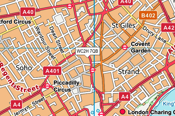 WC2H 7QB map - OS VectorMap District (Ordnance Survey) WC2H 7QB map - OS VectorMap District (Ordnance Survey)