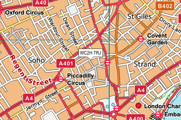 WC2H 7RJ map - OS VectorMap District (Ordnance Survey) WC2H 7RJ map - OS VectorMap District (Ordnance Survey)