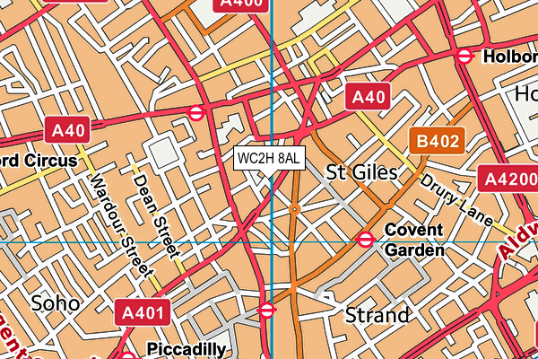 WC2H 8AL map - OS VectorMap District (Ordnance Survey) WC2H 8AL map - OS VectorMap District (Ordnance Survey)