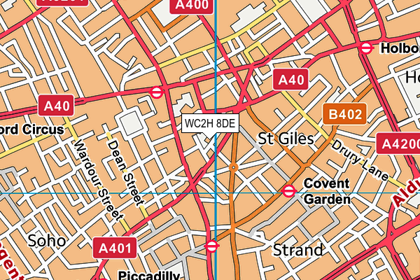 WC2H 8DE map - OS VectorMap District (Ordnance Survey) WC2H 8DE map - OS VectorMap District (Ordnance Survey)