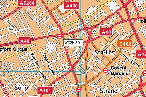 WC2H 8DJ map - OS VectorMap District (Ordnance Survey) WC2H 8DJ map - OS VectorMap District (Ordnance Survey)