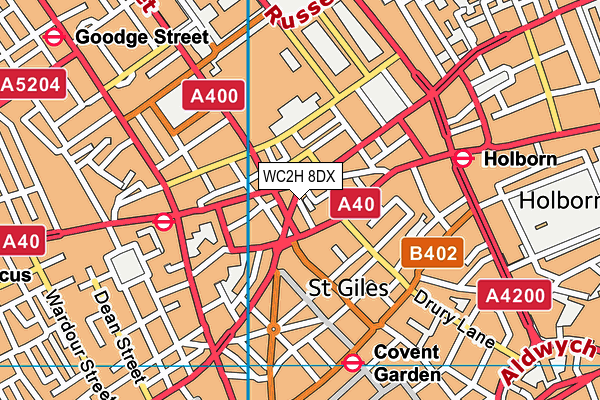 WC2H 8DX map - OS VectorMap District (Ordnance Survey) WC2H 8DX map - OS VectorMap District (Ordnance Survey)