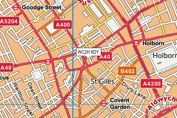 WC2H 8DY map - OS VectorMap District (Ordnance Survey) WC2H 8DY map - OS VectorMap District (Ordnance Survey)