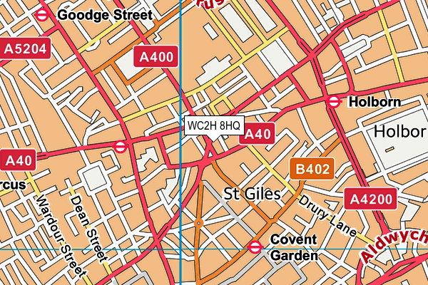 WC2H 8HQ map - OS VectorMap District (Ordnance Survey) WC2H 8HQ map - OS VectorMap District (Ordnance Survey)