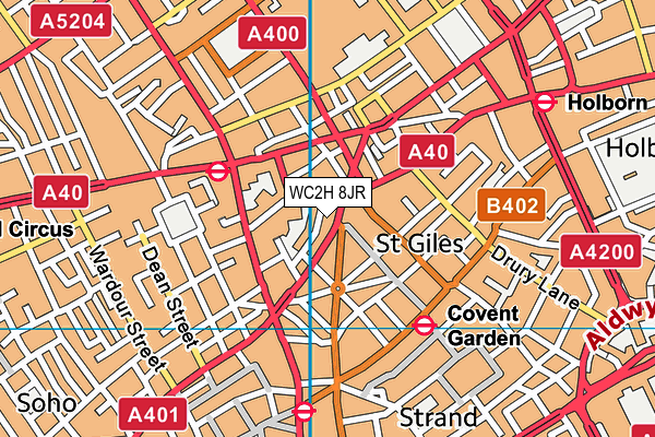 WC2H 8JR map - OS VectorMap District (Ordnance Survey) WC2H 8JR map - OS VectorMap District (Ordnance Survey)