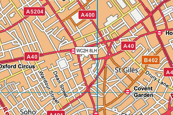 WC2H 8LH map - OS VectorMap District (Ordnance Survey) WC2H 8LH map - OS VectorMap District (Ordnance Survey)