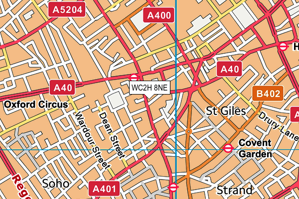 WC2H 8NE map - OS VectorMap District (Ordnance Survey) WC2H 8NE map - OS VectorMap District (Ordnance Survey)