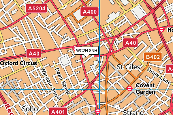 WC2H 8NH map - OS VectorMap District (Ordnance Survey) WC2H 8NH map - OS VectorMap District (Ordnance Survey)