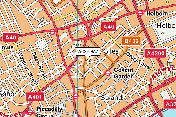 WC2H 9AZ map - OS VectorMap District (Ordnance Survey) WC2H 9AZ map - OS VectorMap District (Ordnance Survey)