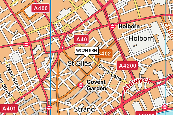 WC2H 9BH map - OS VectorMap District (Ordnance Survey) WC2H 9BH map - OS VectorMap District (Ordnance Survey)