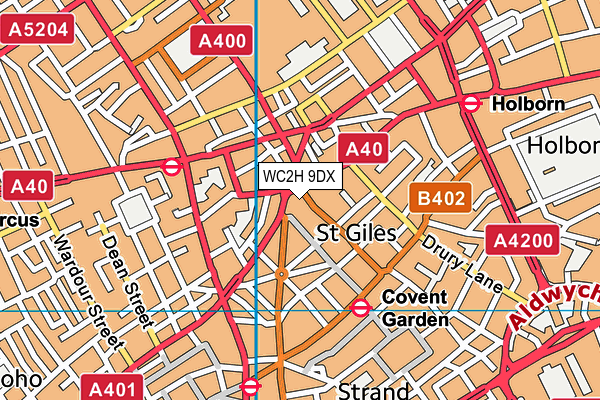WC2H 9DX map - OS VectorMap District (Ordnance Survey) WC2H 9DX map - OS VectorMap District (Ordnance Survey)