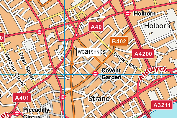 WC2H 9HN map - OS VectorMap District (Ordnance Survey) WC2H 9HN map - OS VectorMap District (Ordnance Survey)