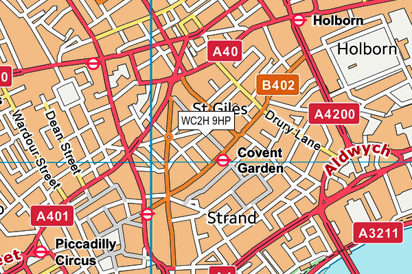 WC2H 9HP map - OS VectorMap District (Ordnance Survey) WC2H 9HP map - OS VectorMap District (Ordnance Survey)