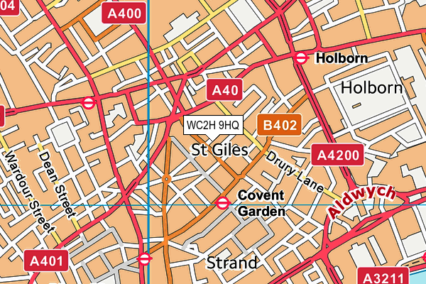 WC2H 9HQ map - OS VectorMap District (Ordnance Survey)