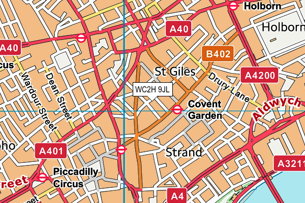 WC2H 9JL map - OS VectorMap District (Ordnance Survey) WC2H 9JL map - OS VectorMap District (Ordnance Survey)