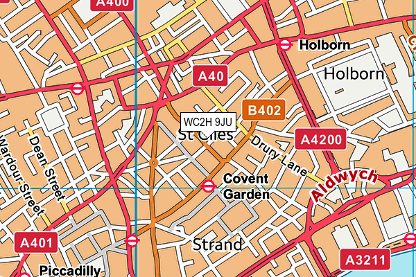 WC2H 9JU map - OS VectorMap District (Ordnance Survey)