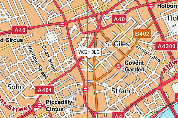 WC2H 9LG map - OS VectorMap District (Ordnance Survey) WC2H 9LG map - OS VectorMap District (Ordnance Survey)