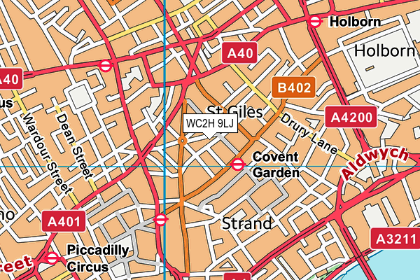 WC2H 9LJ map - OS VectorMap District (Ordnance Survey) WC2H 9LJ map - OS VectorMap District (Ordnance Survey)