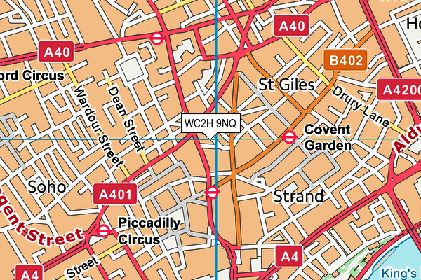 WC2H 9NQ map - OS VectorMap District (Ordnance Survey) WC2H 9NQ map - OS VectorMap District (Ordnance Survey)