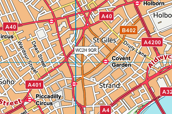 WC2H 9QR map - OS VectorMap District (Ordnance Survey) WC2H 9QR map - OS VectorMap District (Ordnance Survey)