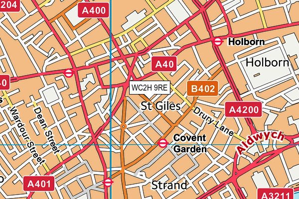 WC2H 9RE map - OS VectorMap District (Ordnance Survey) WC2H 9RE map - OS VectorMap District (Ordnance Survey)