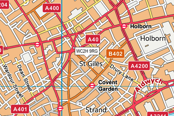 WC2H 9RG map - OS VectorMap District (Ordnance Survey) WC2H 9RG map - OS VectorMap District (Ordnance Survey)