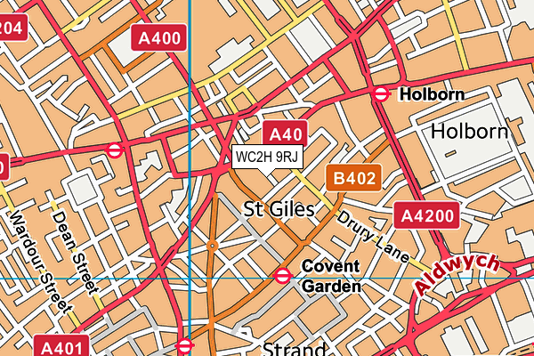 WC2H 9RJ map - OS VectorMap District (Ordnance Survey) WC2H 9RJ map - OS VectorMap District (Ordnance Survey)