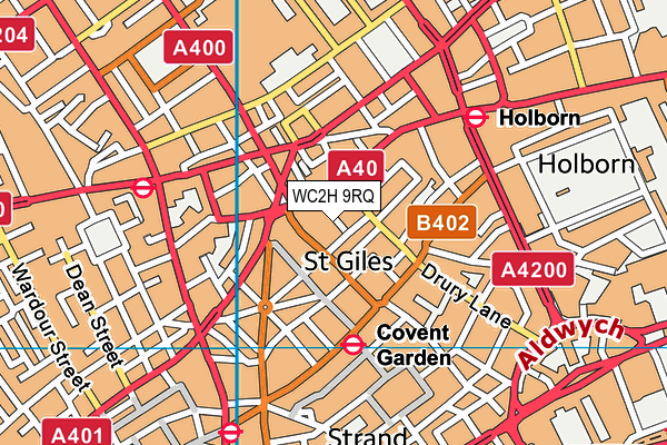 WC2H 9RQ map - OS VectorMap District (Ordnance Survey) WC2H 9RQ map - OS VectorMap District (Ordnance Survey)