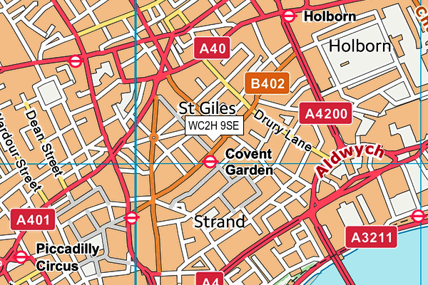 WC2H 9SE map - OS VectorMap District (Ordnance Survey) WC2H 9SE map - OS VectorMap District (Ordnance Survey)