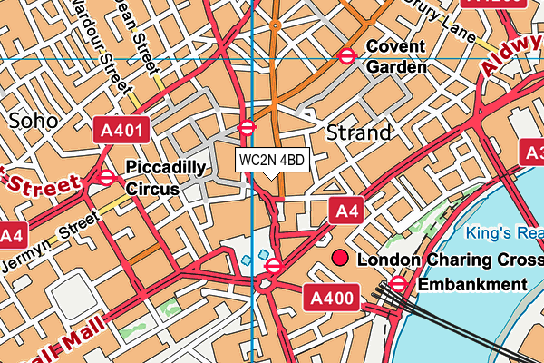 WC2N 4BD map - OS VectorMap District (Ordnance Survey) WC2N 4BD map - OS VectorMap District (Ordnance Survey)