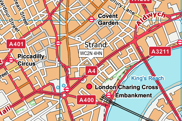 WC2N 4HN map - OS VectorMap District (Ordnance Survey) WC2N 4HN map - OS VectorMap District (Ordnance Survey)