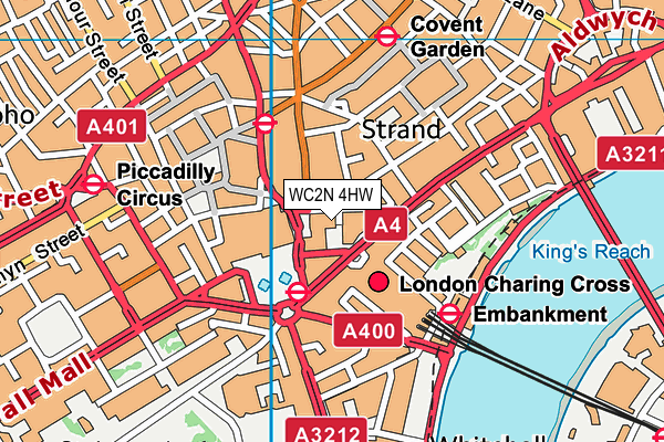 WC2N 4HW map - OS VectorMap District (Ordnance Survey) WC2N 4HW map - OS VectorMap District (Ordnance Survey)