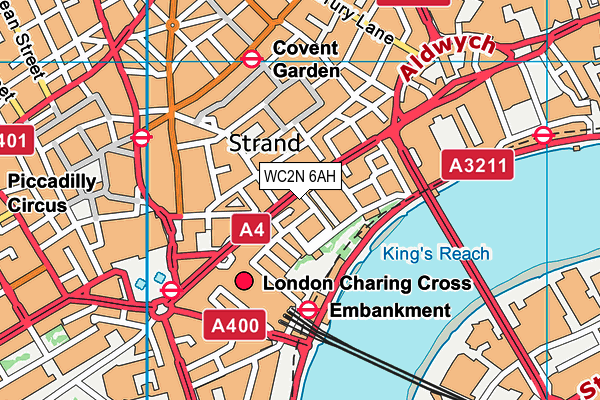 WC2N 6AH map - OS VectorMap District (Ordnance Survey) WC2N 6AH map - OS VectorMap District (Ordnance Survey)