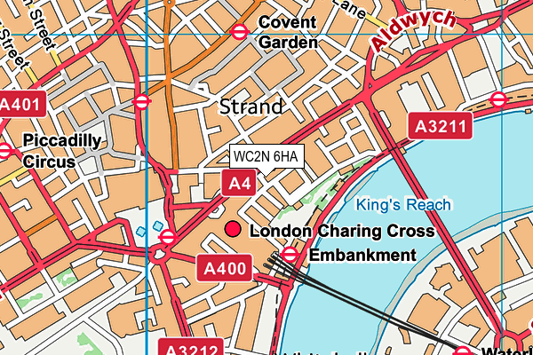 WC2N 6HA map - OS VectorMap District (Ordnance Survey)