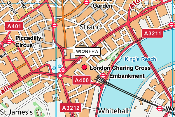 WC2N 6HW map - OS VectorMap District (Ordnance Survey)