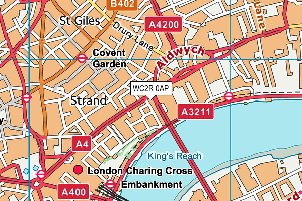 WC2R 0AP map - OS VectorMap District (Ordnance Survey) WC2R 0AP map - OS VectorMap District (Ordnance Survey)