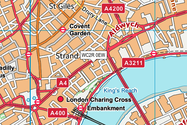 WC2R 0EW map - OS VectorMap District (Ordnance Survey)