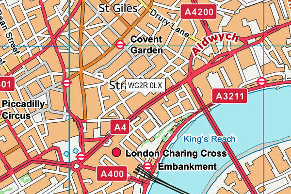 WC2R 0LX map - OS VectorMap District (Ordnance Survey) WC2R 0LX map - OS VectorMap District (Ordnance Survey)